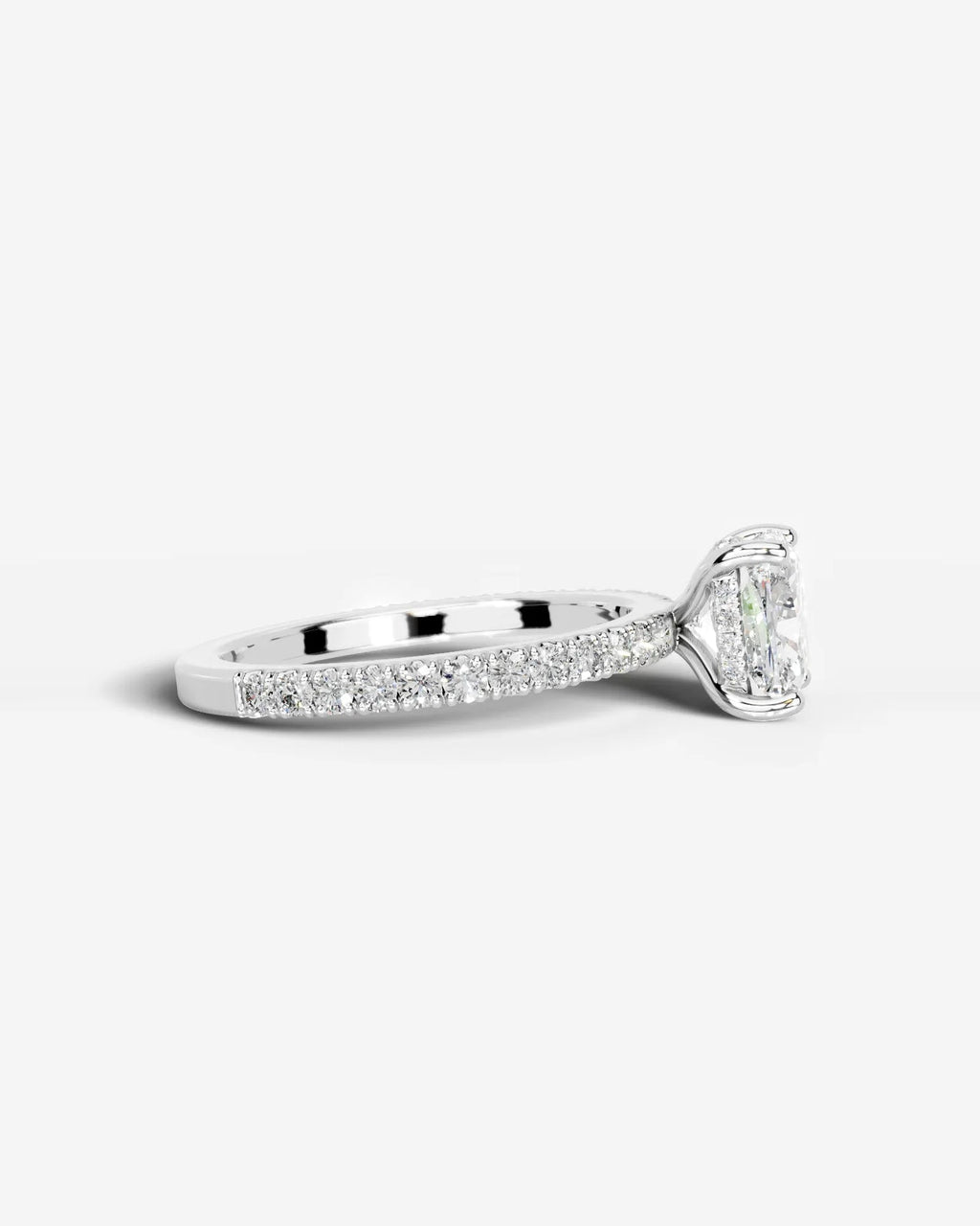 2 Carat Lab Grown Cushion Cut Diamond Infinity Twist Ring