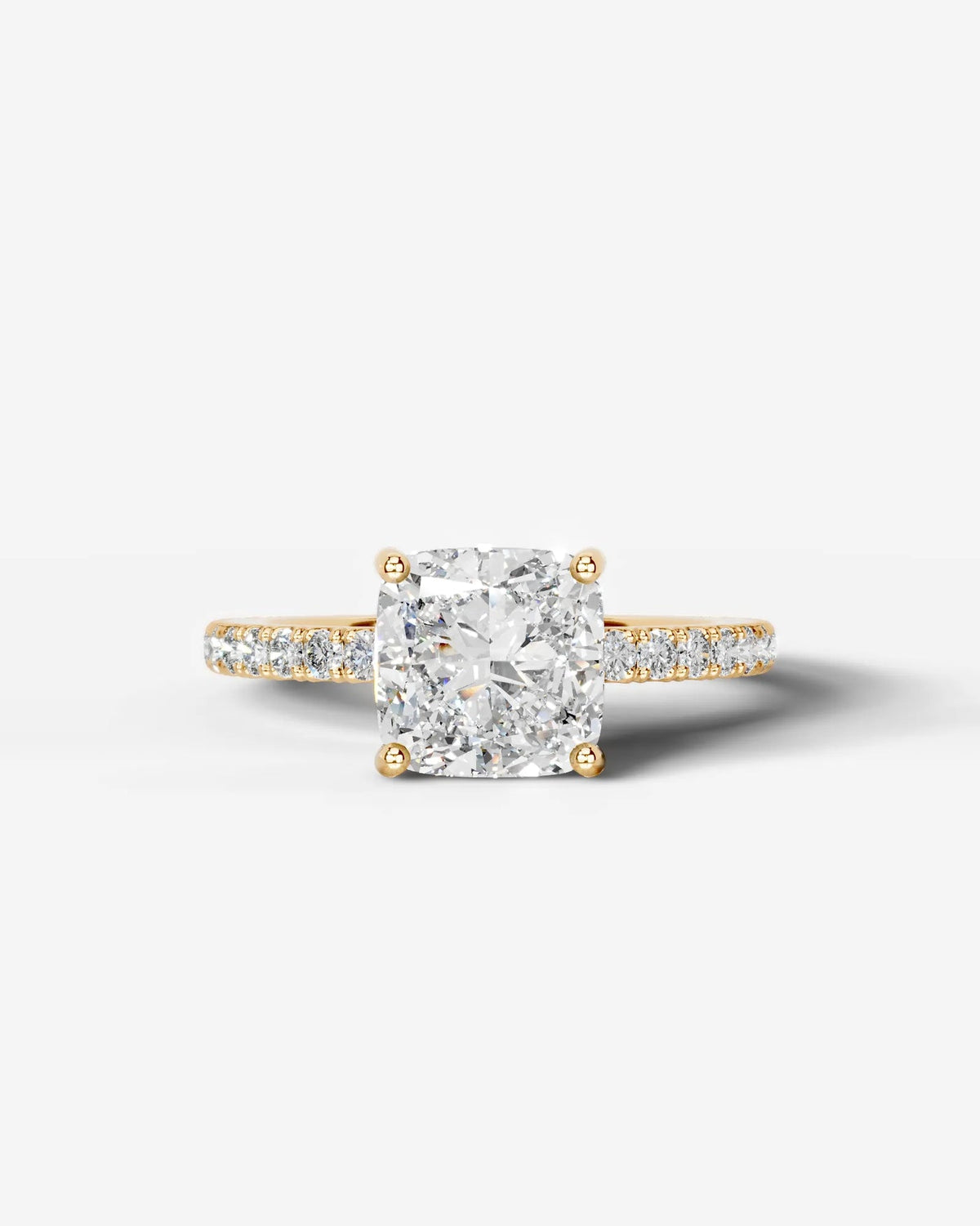 2 Carat Lab Grown Cushion Cut Diamond Infinity Twist Ring