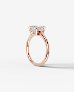2 Carat Lab Grown Asscher Cut Diamond Ring