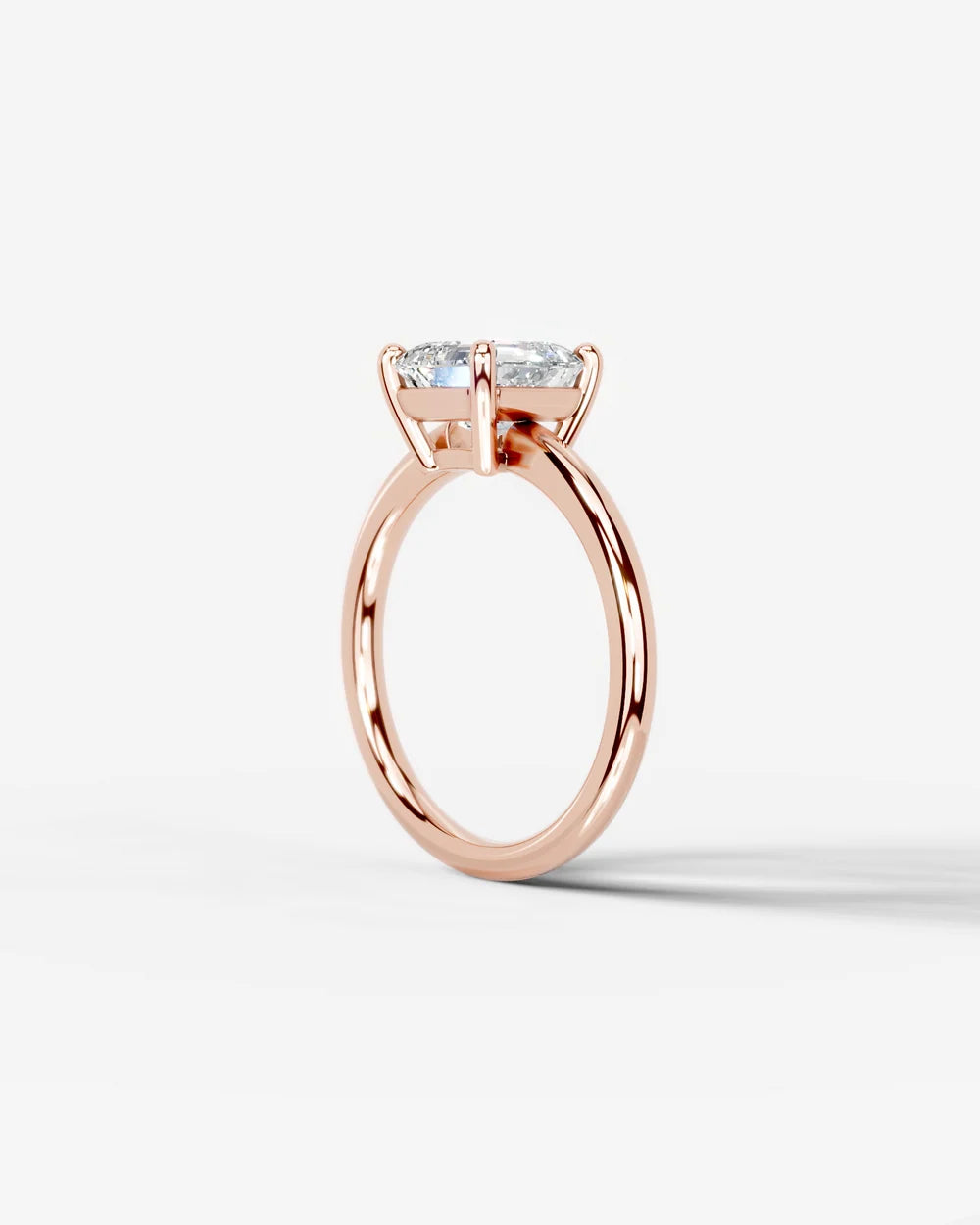 2 Carat Lab Grown Asscher Cut Diamond Ring