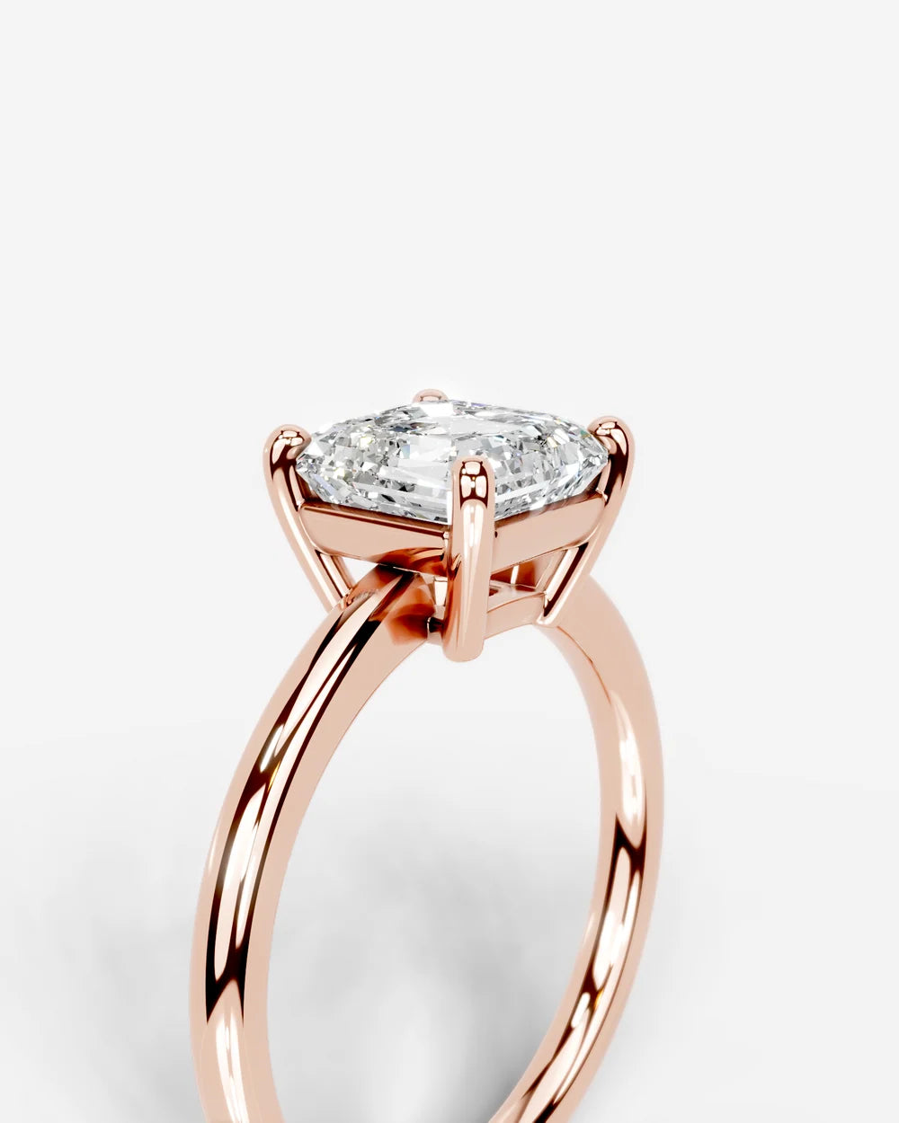 2 Carat Lab Grown Asscher Cut Diamond Ring