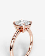 2 Carat Lab Grown Asscher Cut Diamond Ring