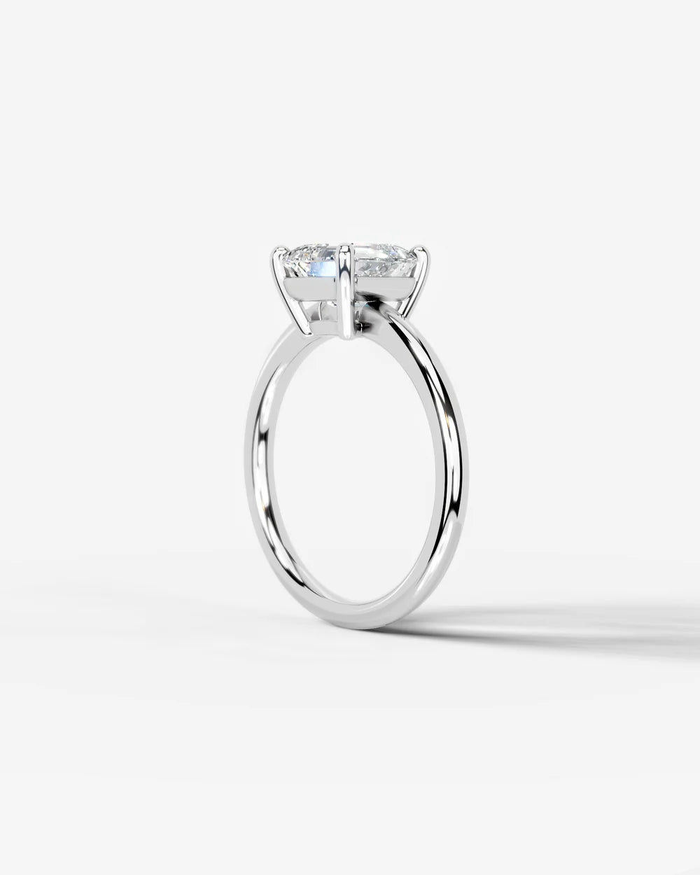 2 Carat Lab Grown Asscher Cut Diamond Ring