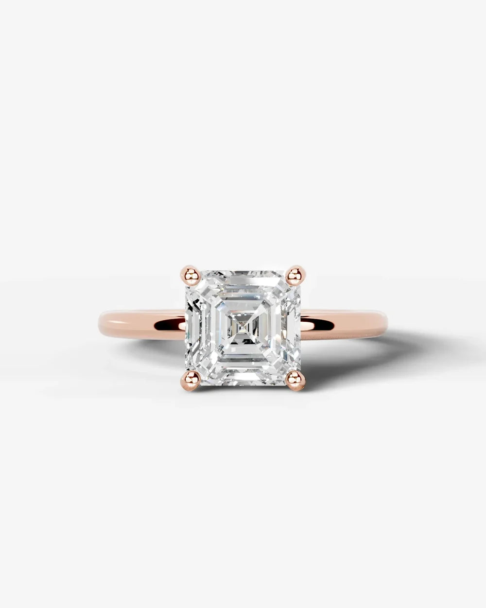 2 Carat Lab Grown Asscher Cut Diamond Ring