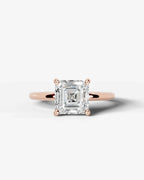 2 Carat Lab Grown Asscher Cut Diamond Ring