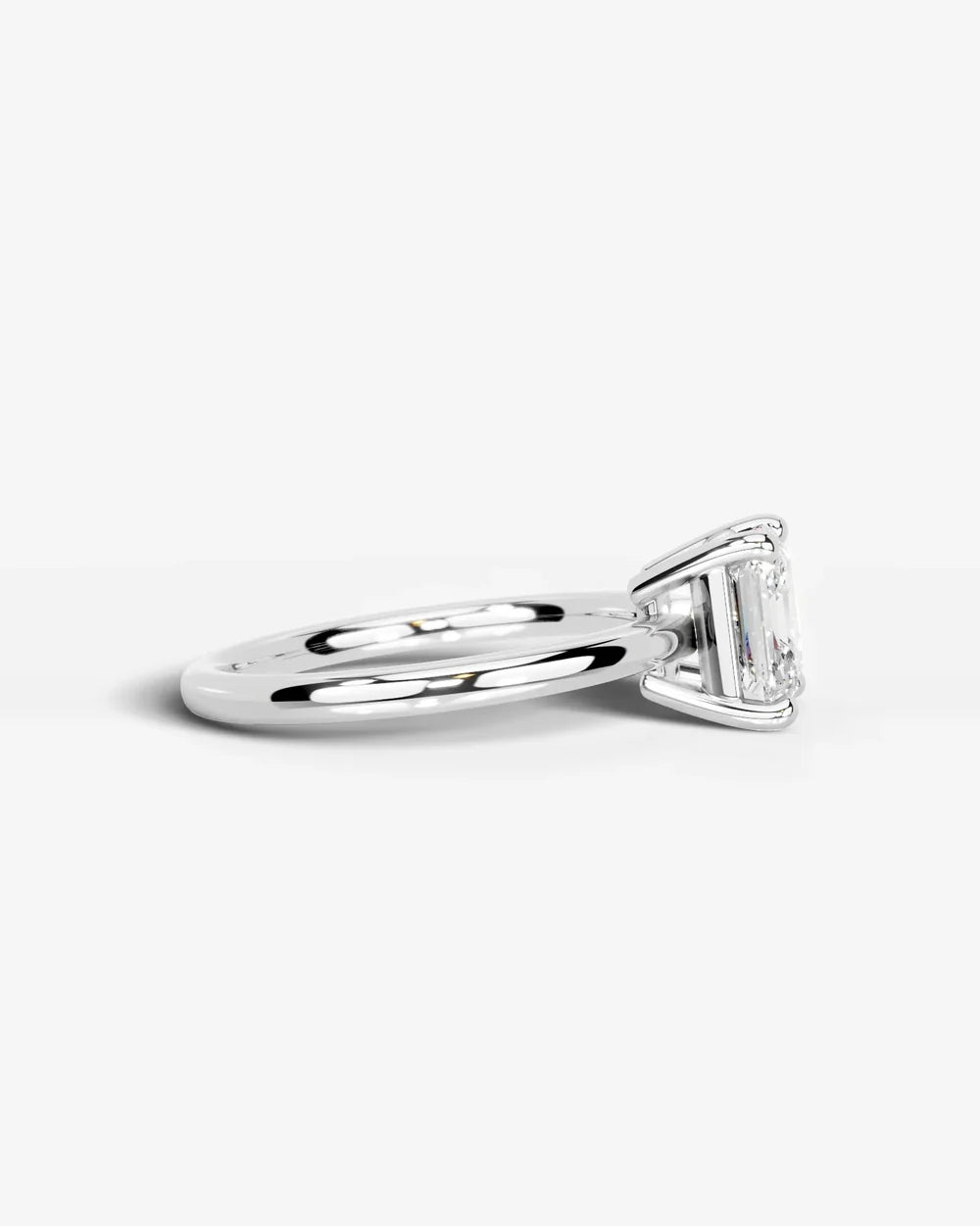 2 Carat Lab Grown Asscher Cut Diamond Ring