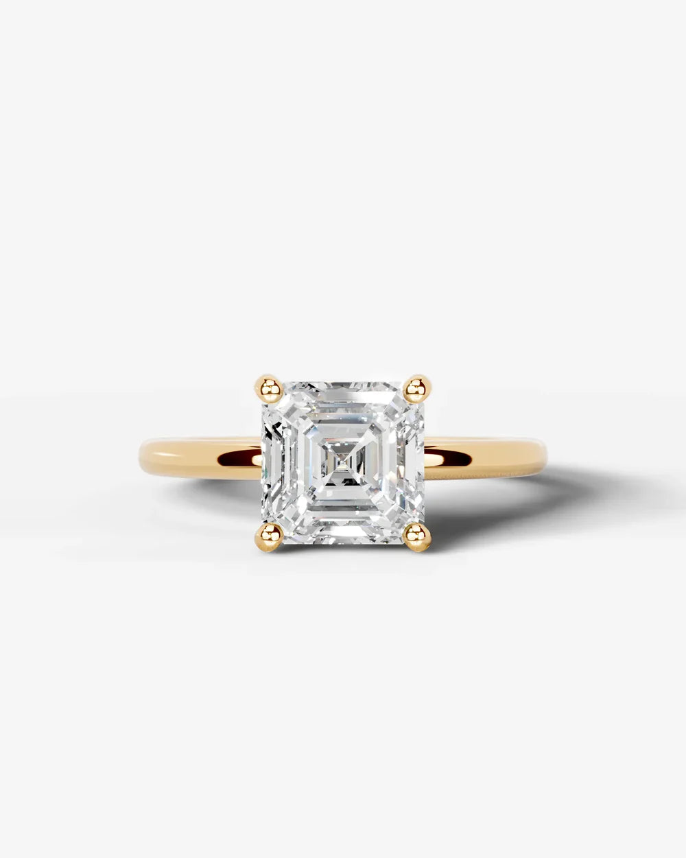 2 Carat Lab Grown Asscher Cut Diamond Ring