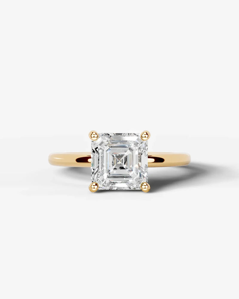 2 Carat Lab Grown Asscher Cut Diamond Ring