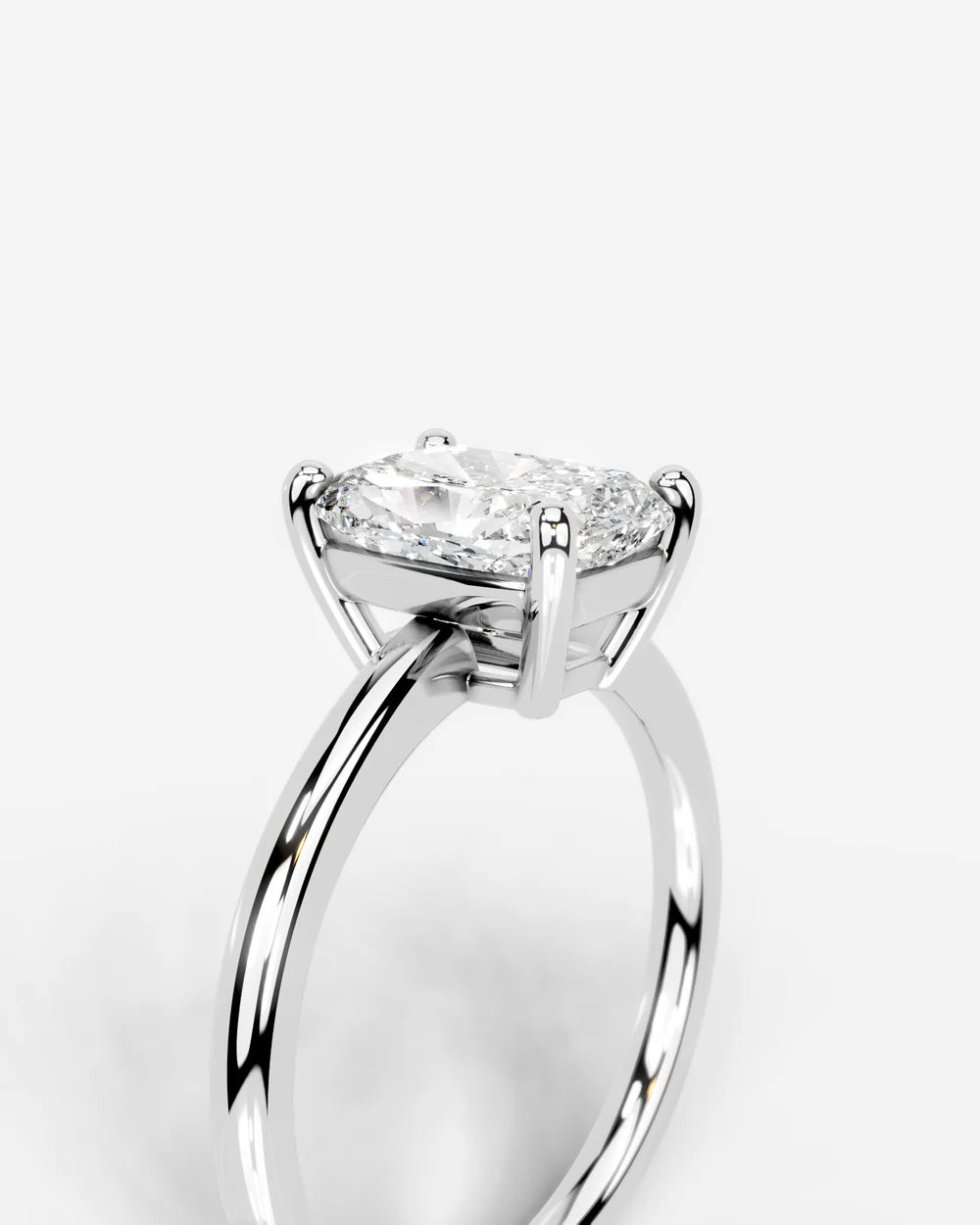 2 Carat Lab Grown Elongated Cushion Diamond Ring