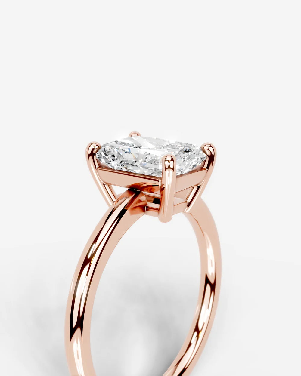 2 Carat Lab Grown Elongated Radiant Diamond Ring