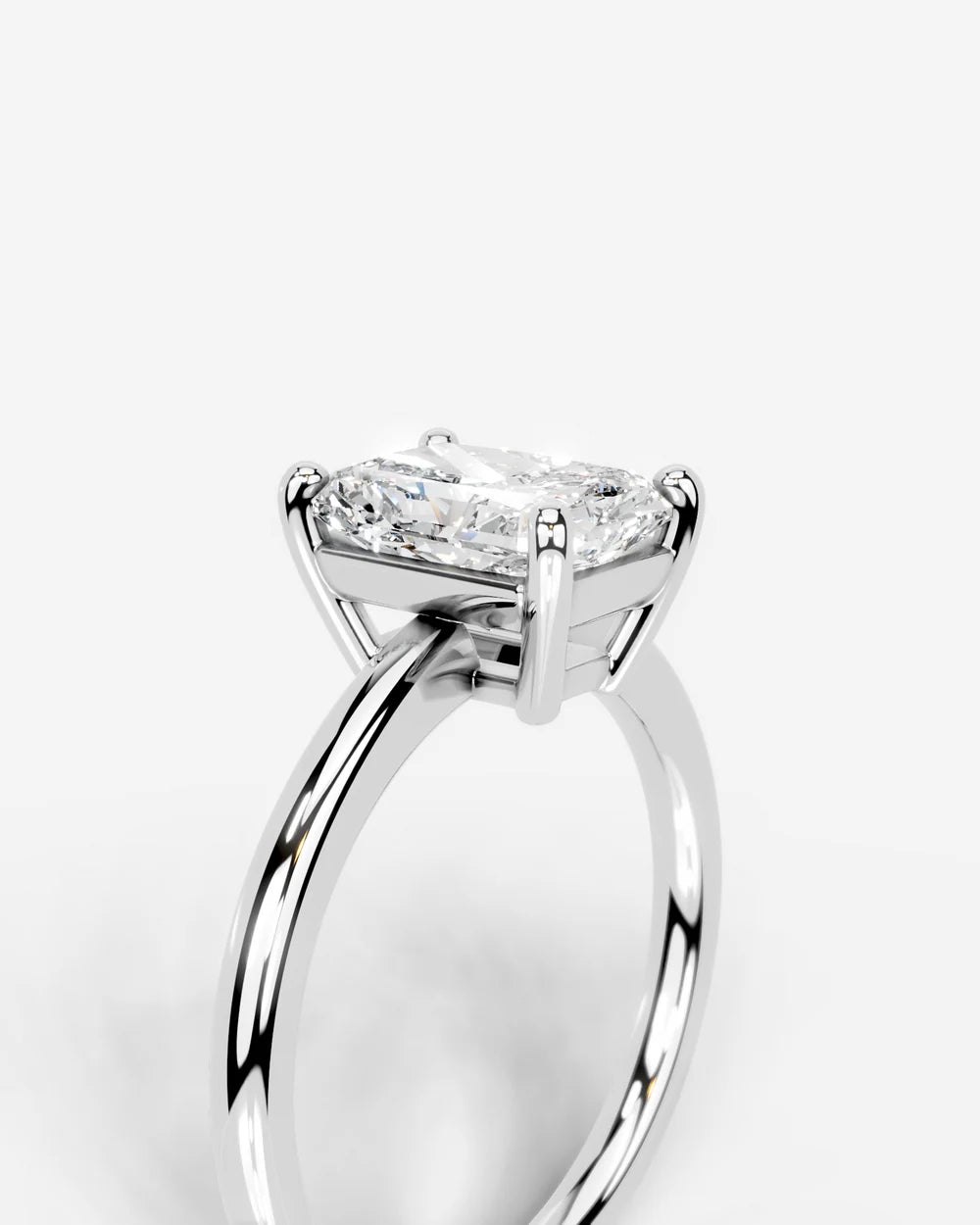 2 Carat Lab Grown Elongated Radiant Diamond Ring
