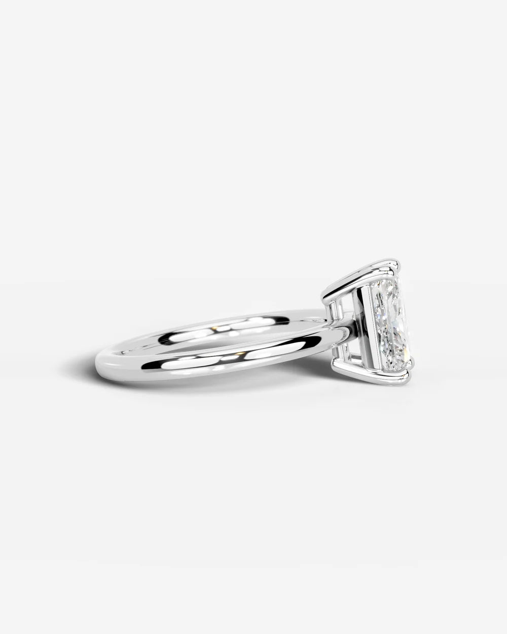 2 Carat Lab Grown Elongated Radiant Diamond Ring