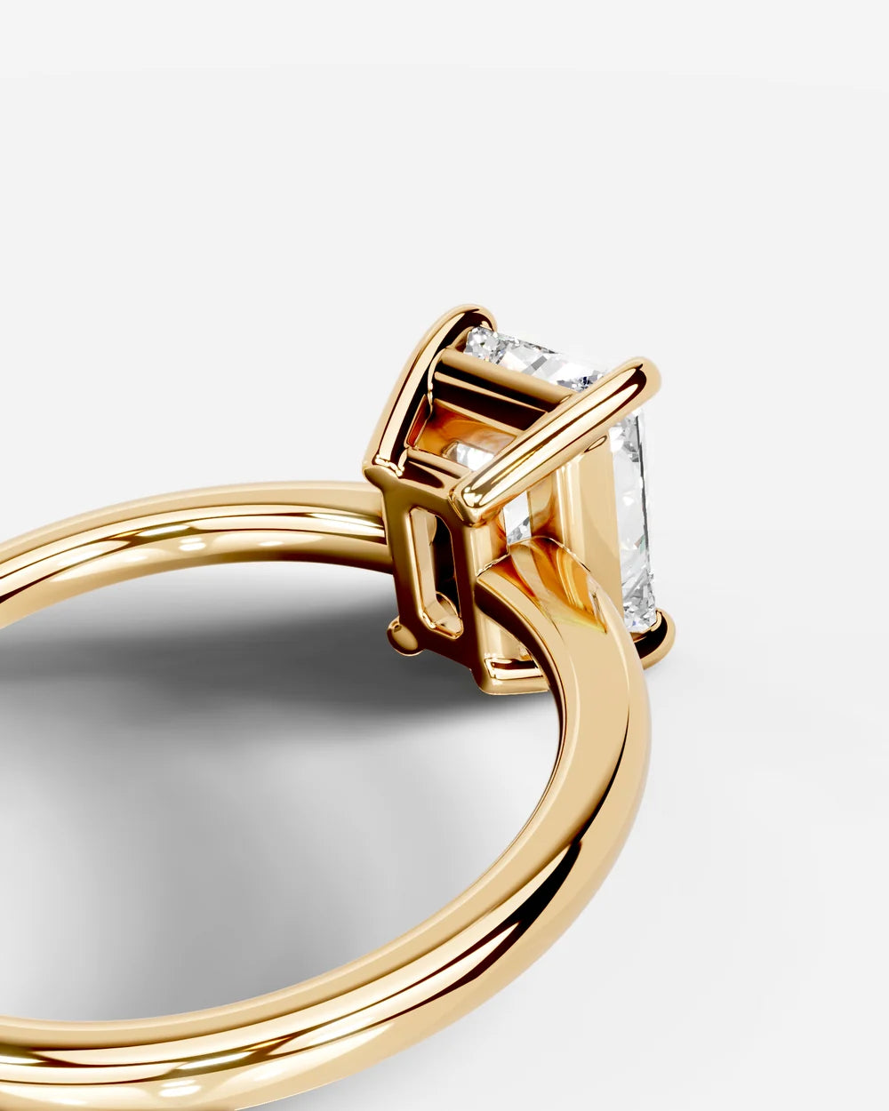 2 Carat Lab Grown Elongated Radiant Diamond Ring