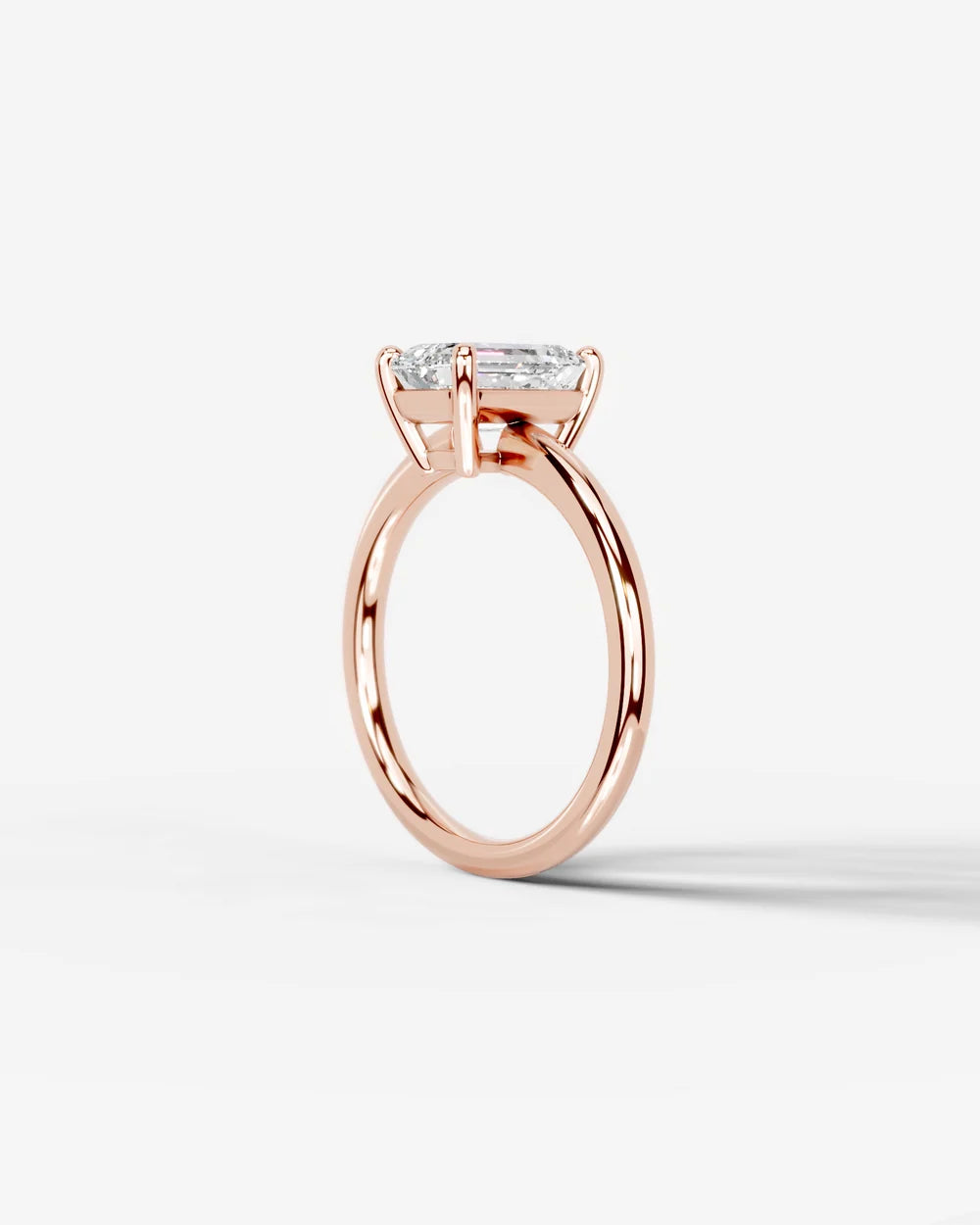 2 Carat Lab Grown Emerald Cut Diamond Ring