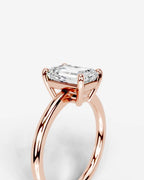 2 Carat Lab Grown Emerald Cut Diamond Ring