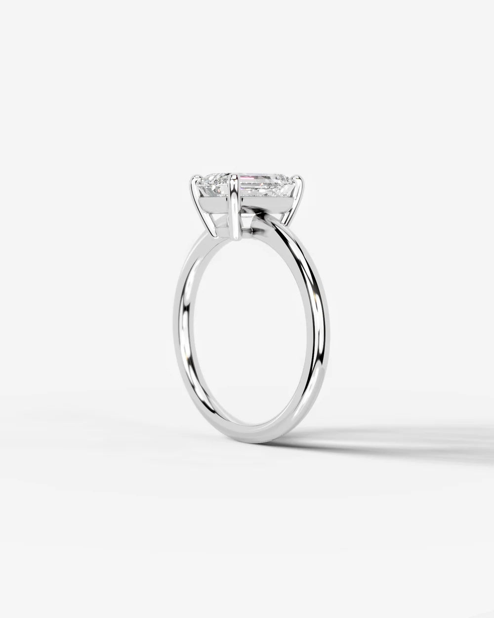 2 Carat Lab Grown Emerald Cut Diamond Ring