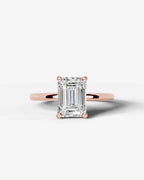 2 Carat Lab Grown Emerald Cut Diamond Ring