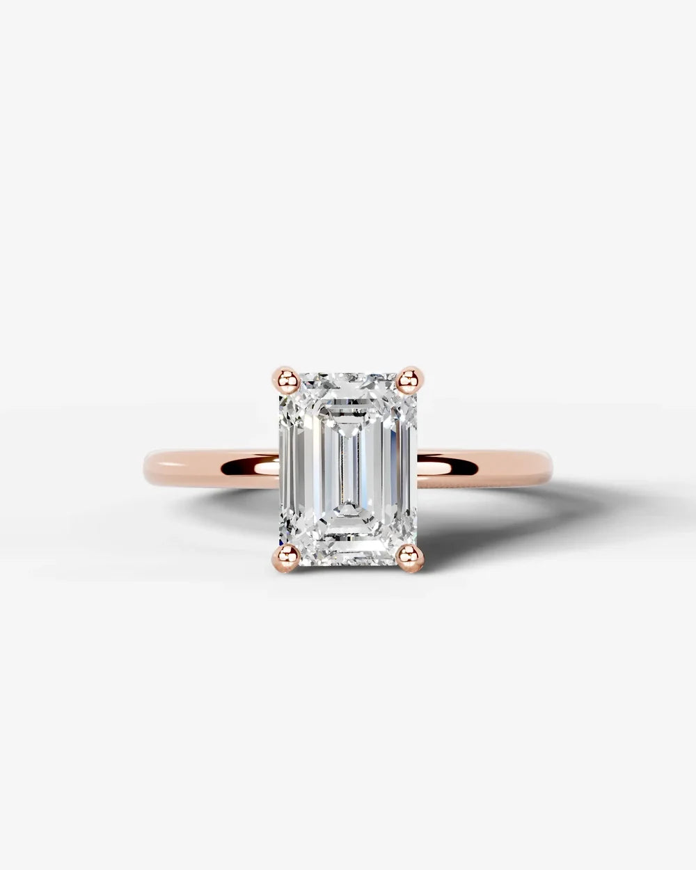 2 Carat Lab Grown Emerald Cut Diamond Ring