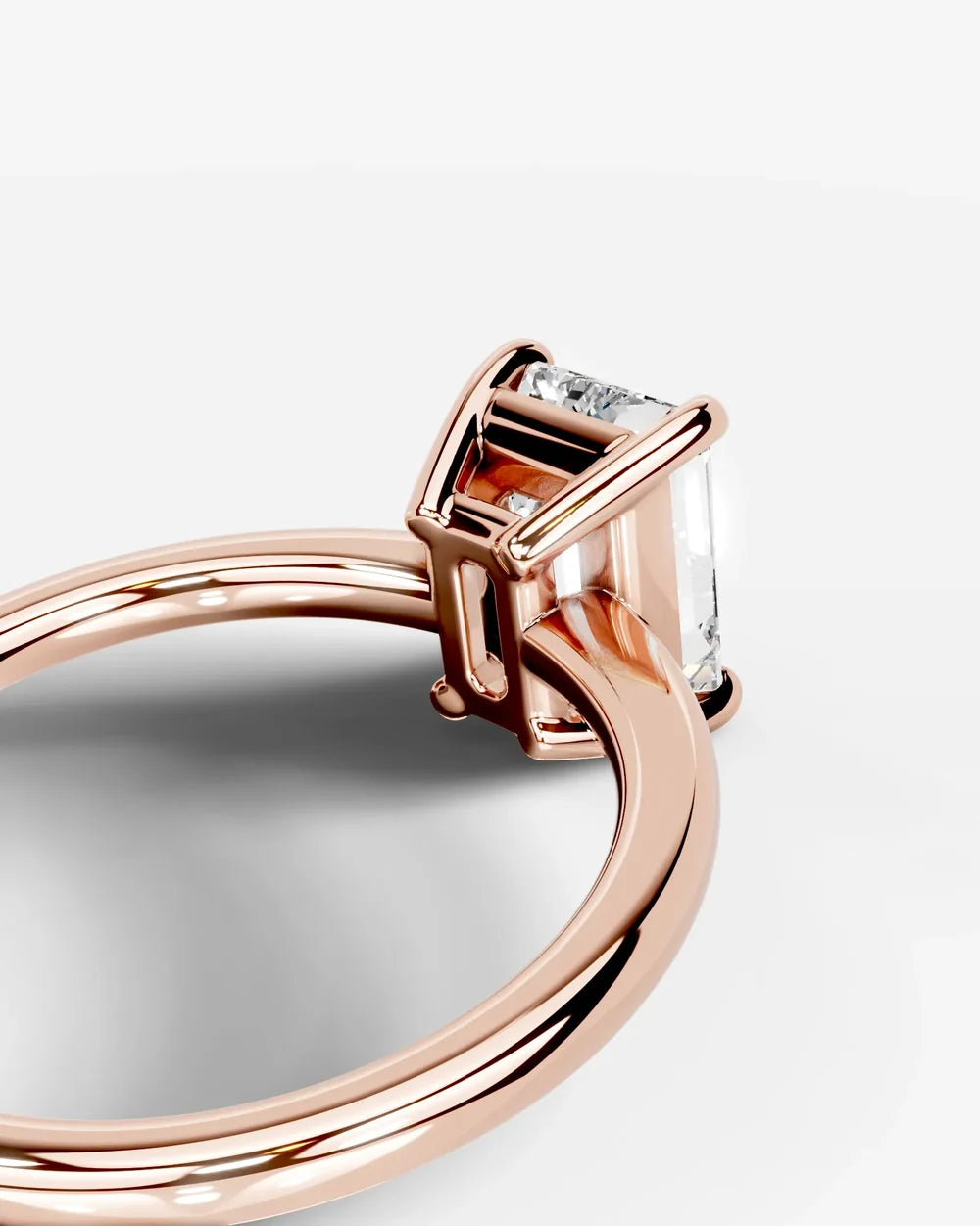 2 Carat Lab Grown Emerald Cut Diamond Ring
