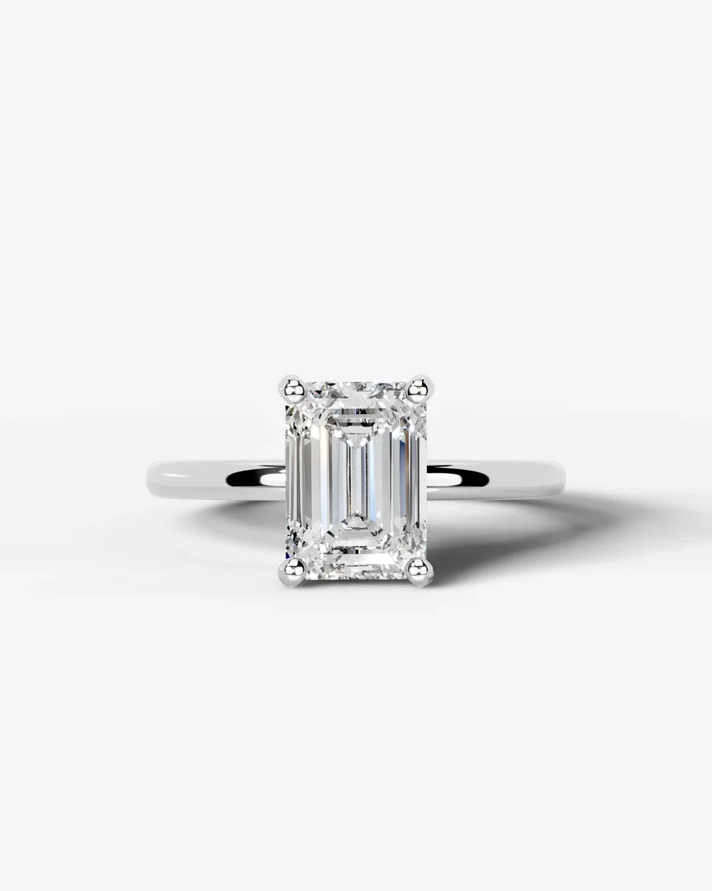 2 Carat Lab Grown Emerald Cut Diamond Ring