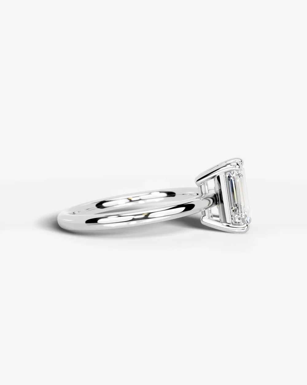2 Carat Lab Grown Emerald Cut Diamond Ring