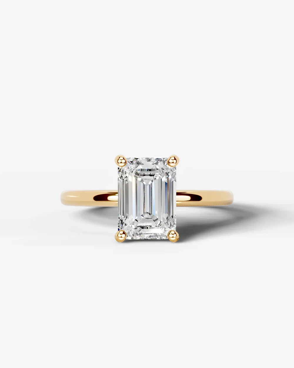 2 Carat Lab Grown Emerald Cut Diamond Ring