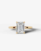 2 Carat Lab Grown Emerald Cut Diamond Ring