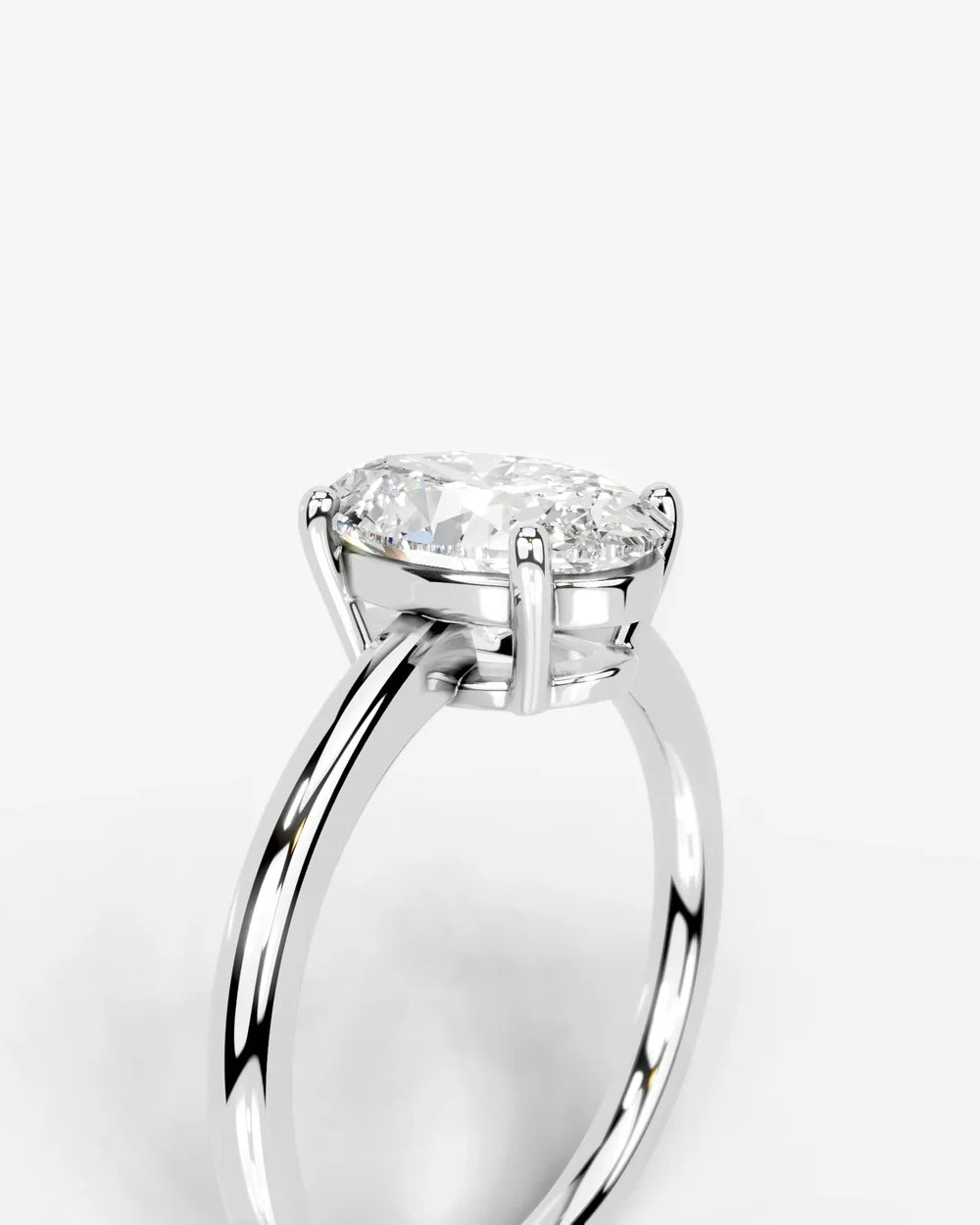 2 Carat Lab Grown Oval Diamond Ring