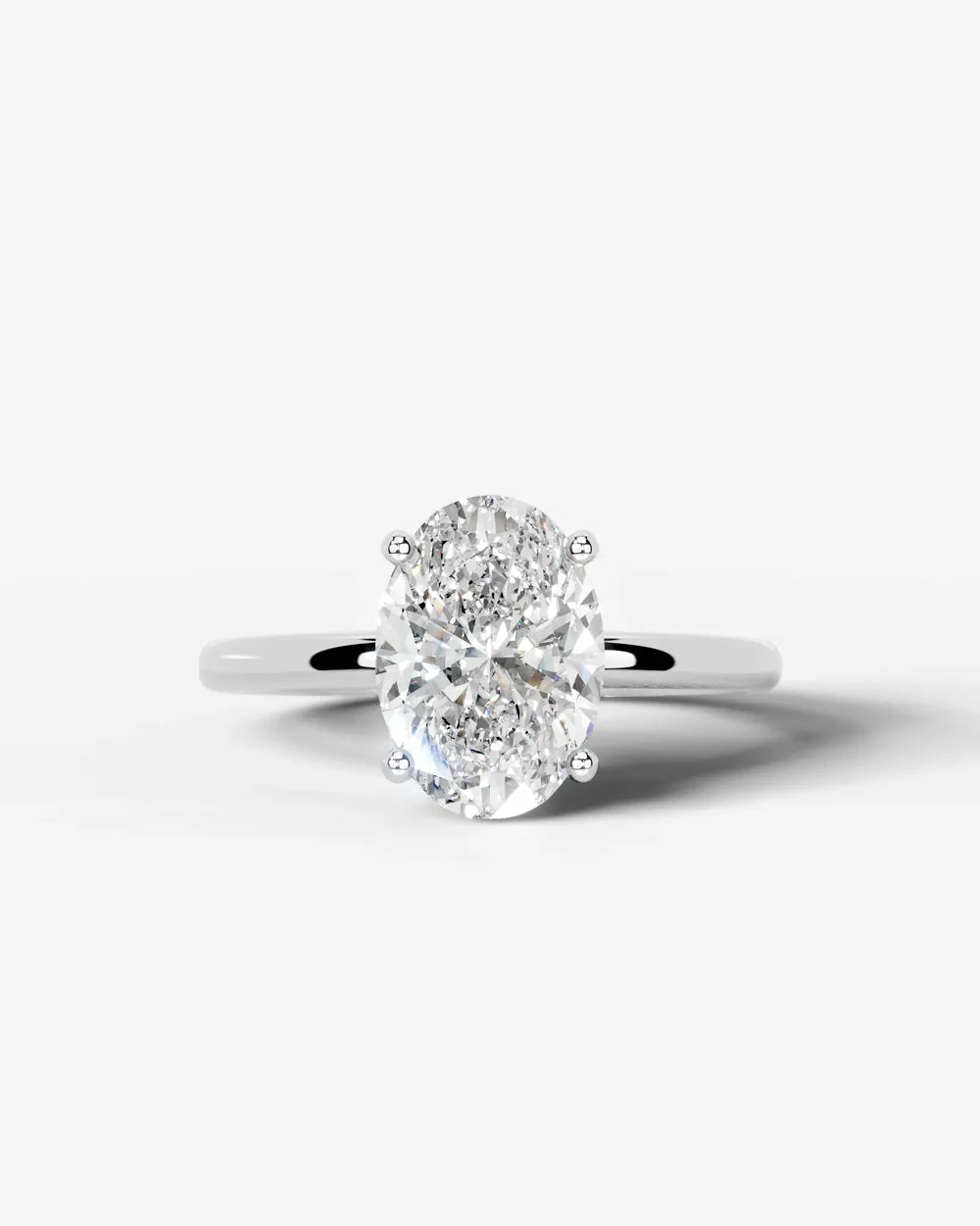 2 Carat Lab Grown Oval Diamond Ring
