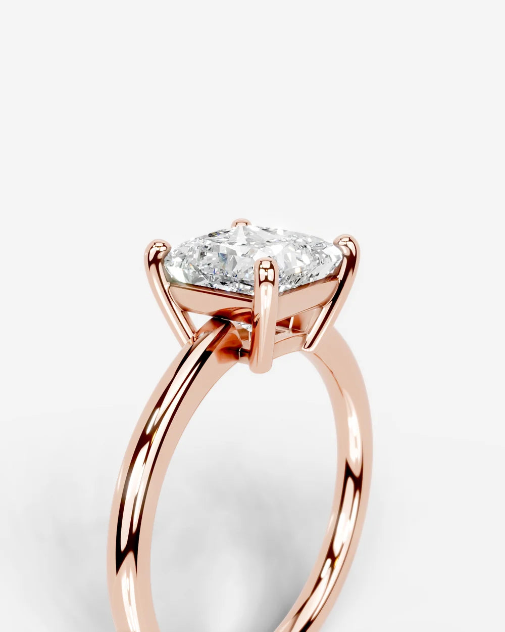 2 Carat Lab Grown Princess Diamond Ring