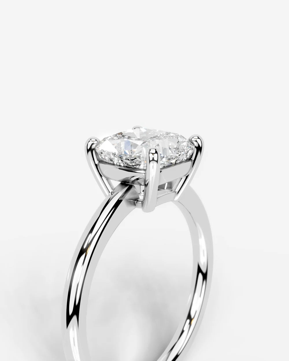 2 Carat Lab Grown Square Cushion Diamond Ring