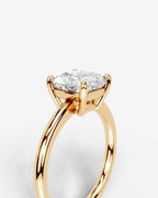 2 Carat Lab Grown Square Cushion Diamond Ring