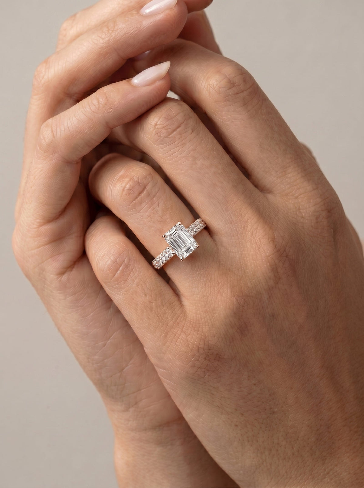 2 Carat Lab Grown Asscher Cut Diamond Ring
