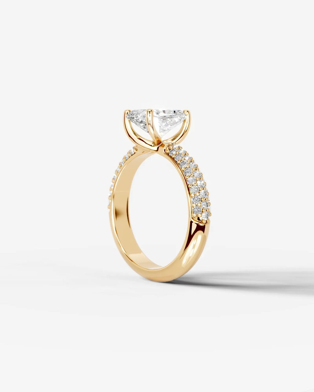 2 Carat Lab Grown Elongated Cushion Cut Diamond Crossover Ring