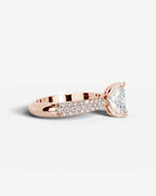 2 Carat Lab Grown Elongated Cushion Cut Diamond Crossover Ring
