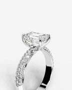 2 Carat Lab Grown Asscher Cut Diamond Ring
