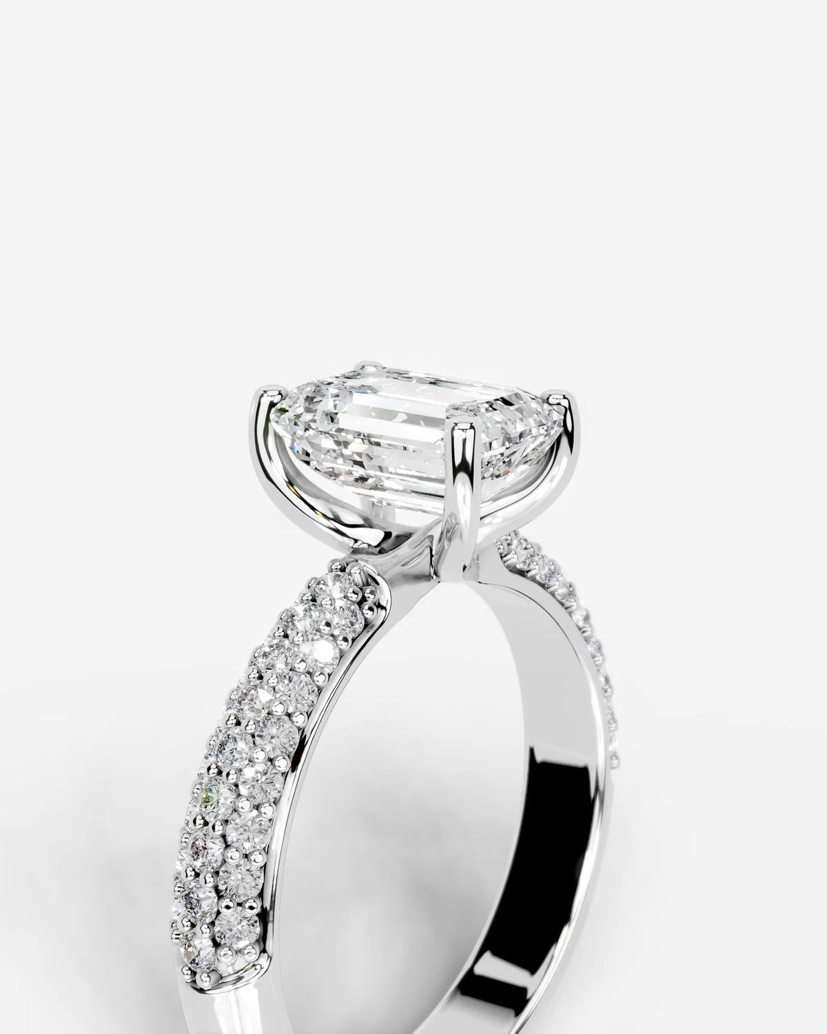 2 Carat Lab Grown Asscher Cut Diamond Ring
