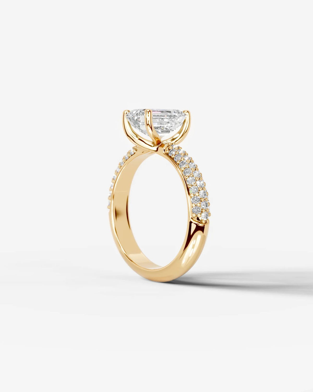 2 Carat Lab Grown Asscher Cut Diamond Ring