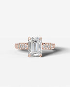 2 Carat Lab Grown Asscher Cut Diamond Ring