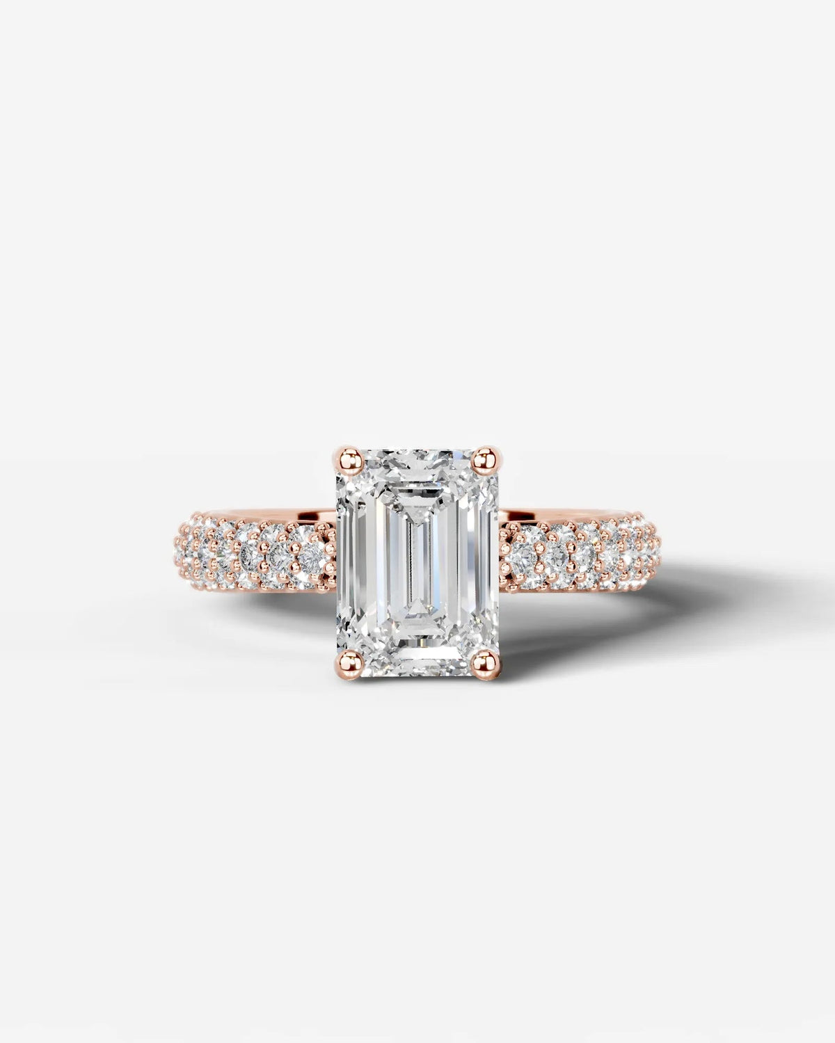 2 Carat Lab Grown Asscher Cut Diamond Ring