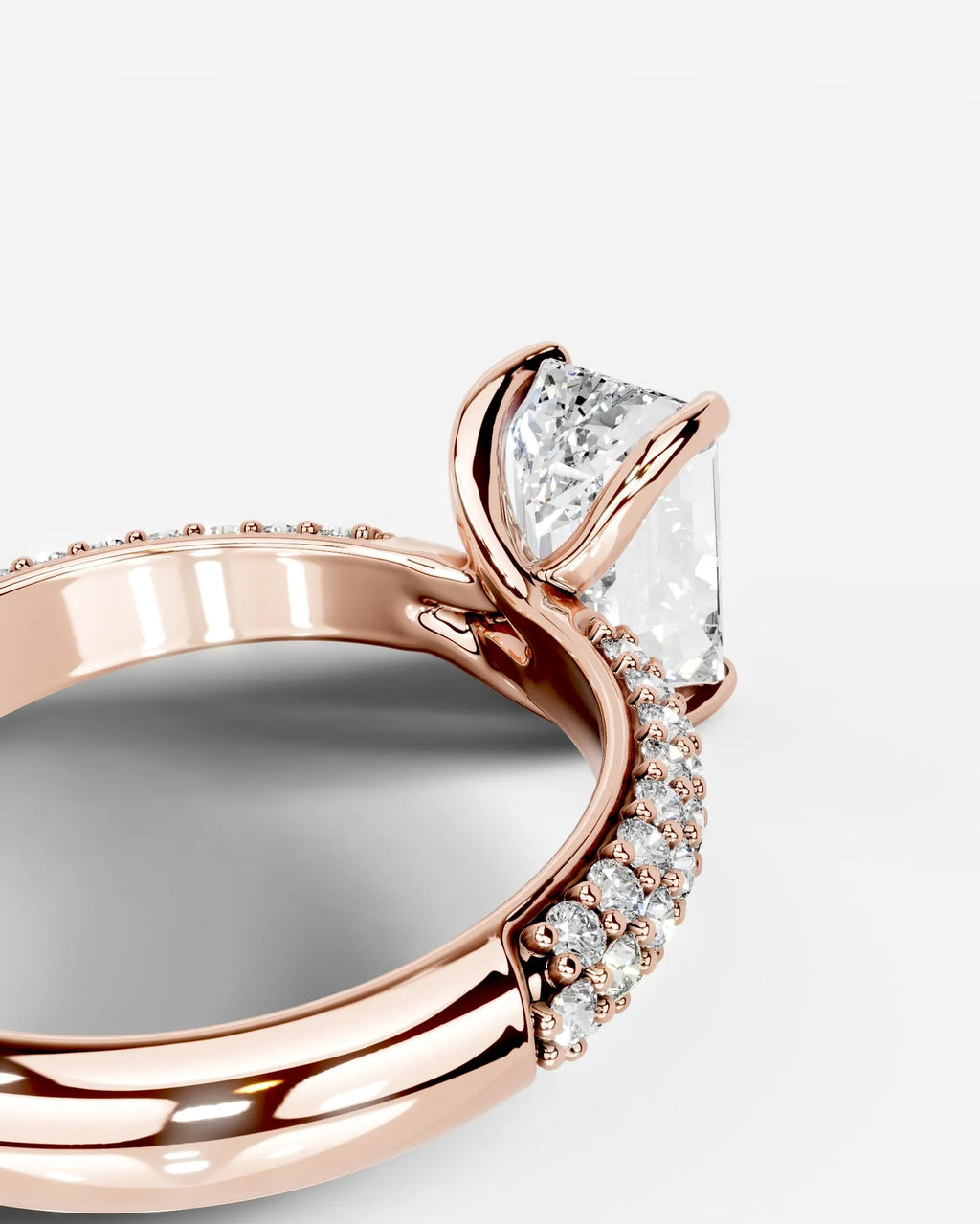 2 Carat Lab Grown Asscher Cut Diamond Ring