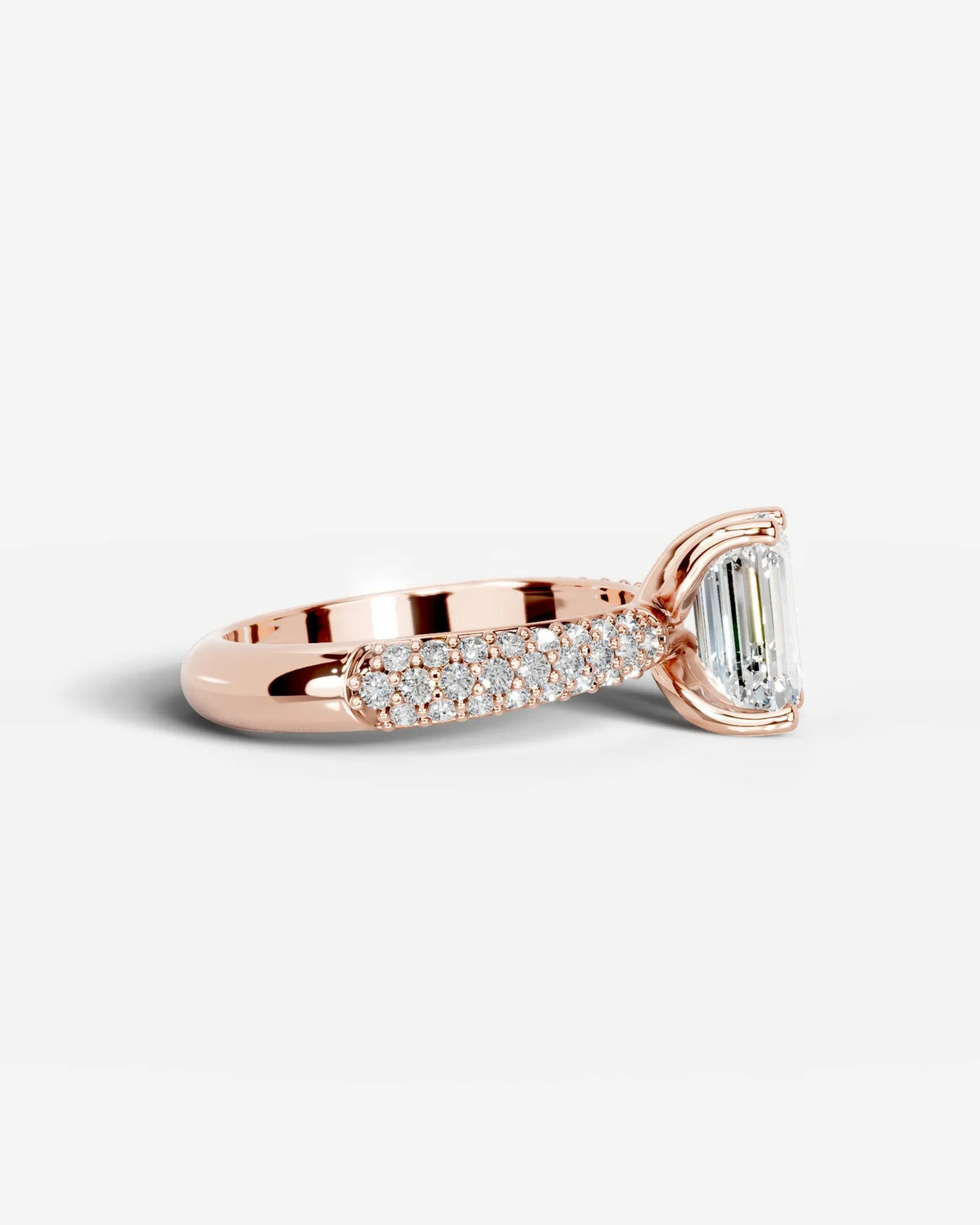 2 Carat Lab Grown Asscher Cut Diamond Ring