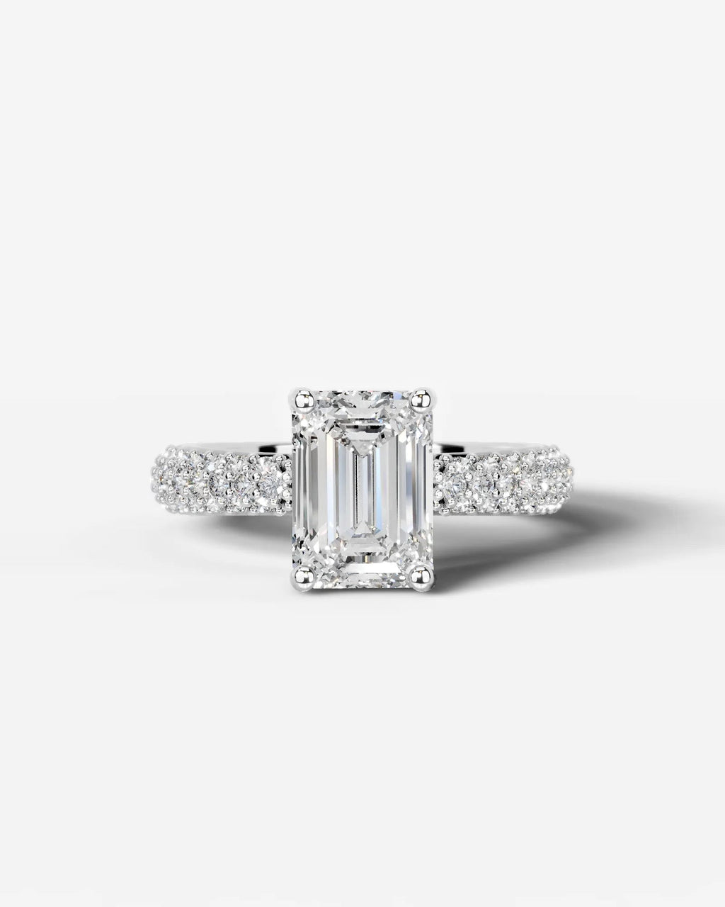 2 Carat Lab Grown Asscher Cut Diamond Ring