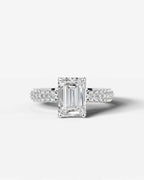 2 Carat Lab Grown Asscher Cut Diamond Ring