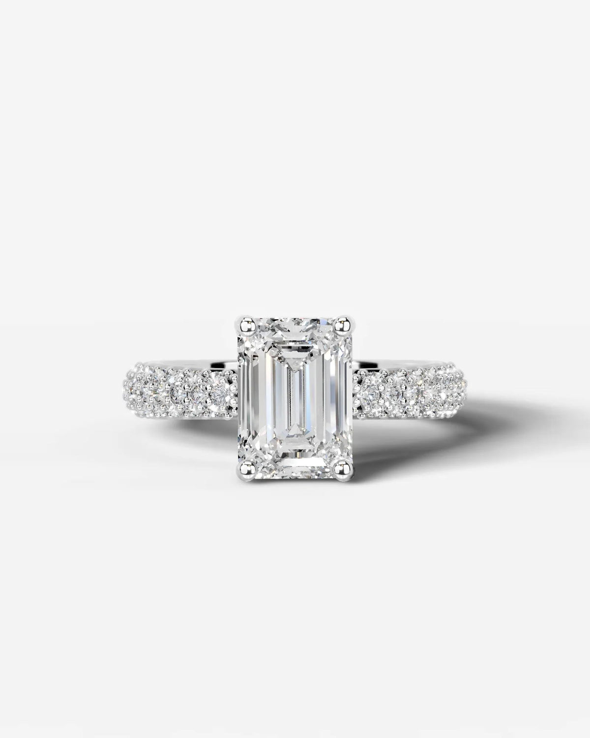 2 Carat Lab Grown Asscher Cut Diamond Ring