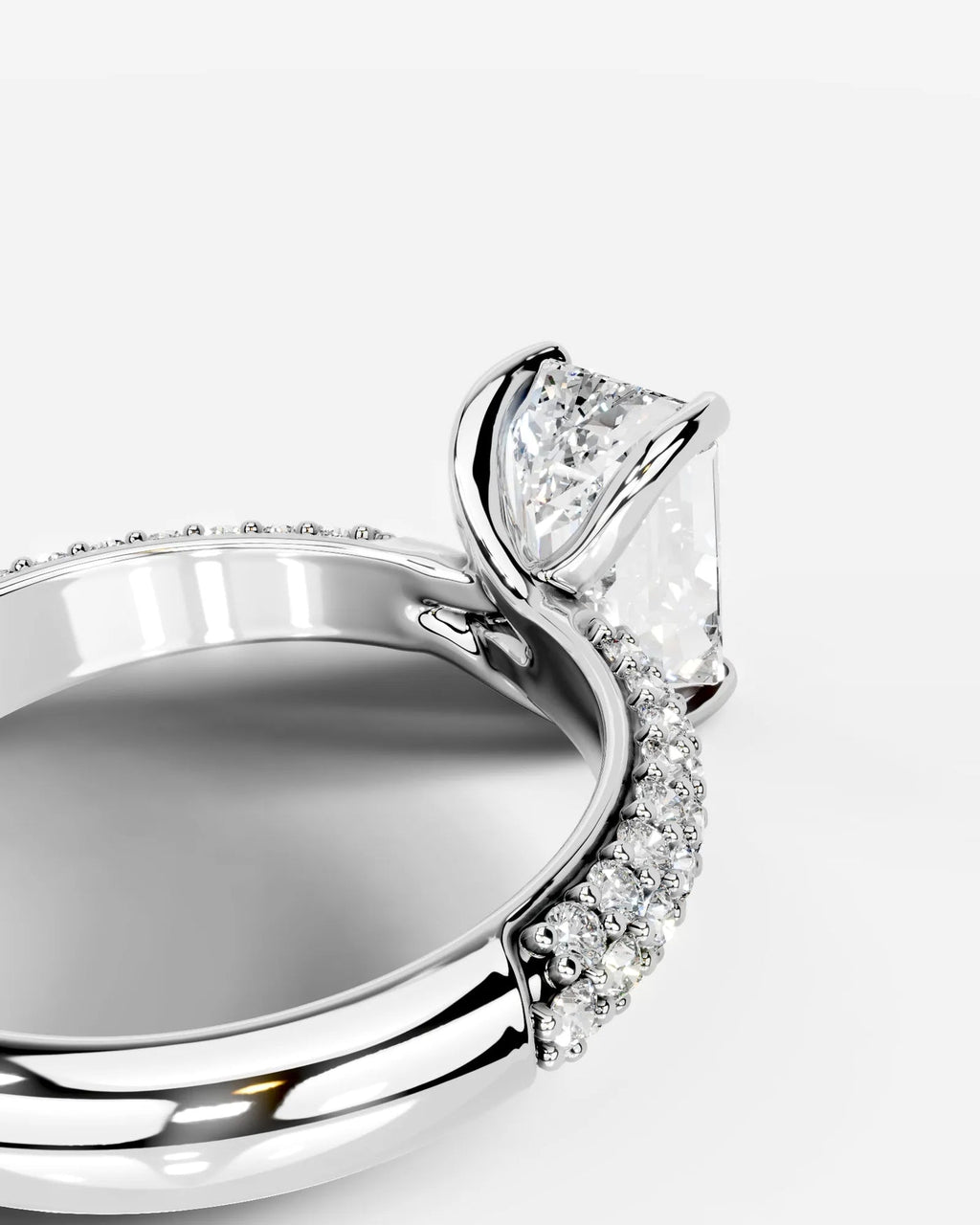 2 Carat Lab Grown Asscher Cut Diamond Ring