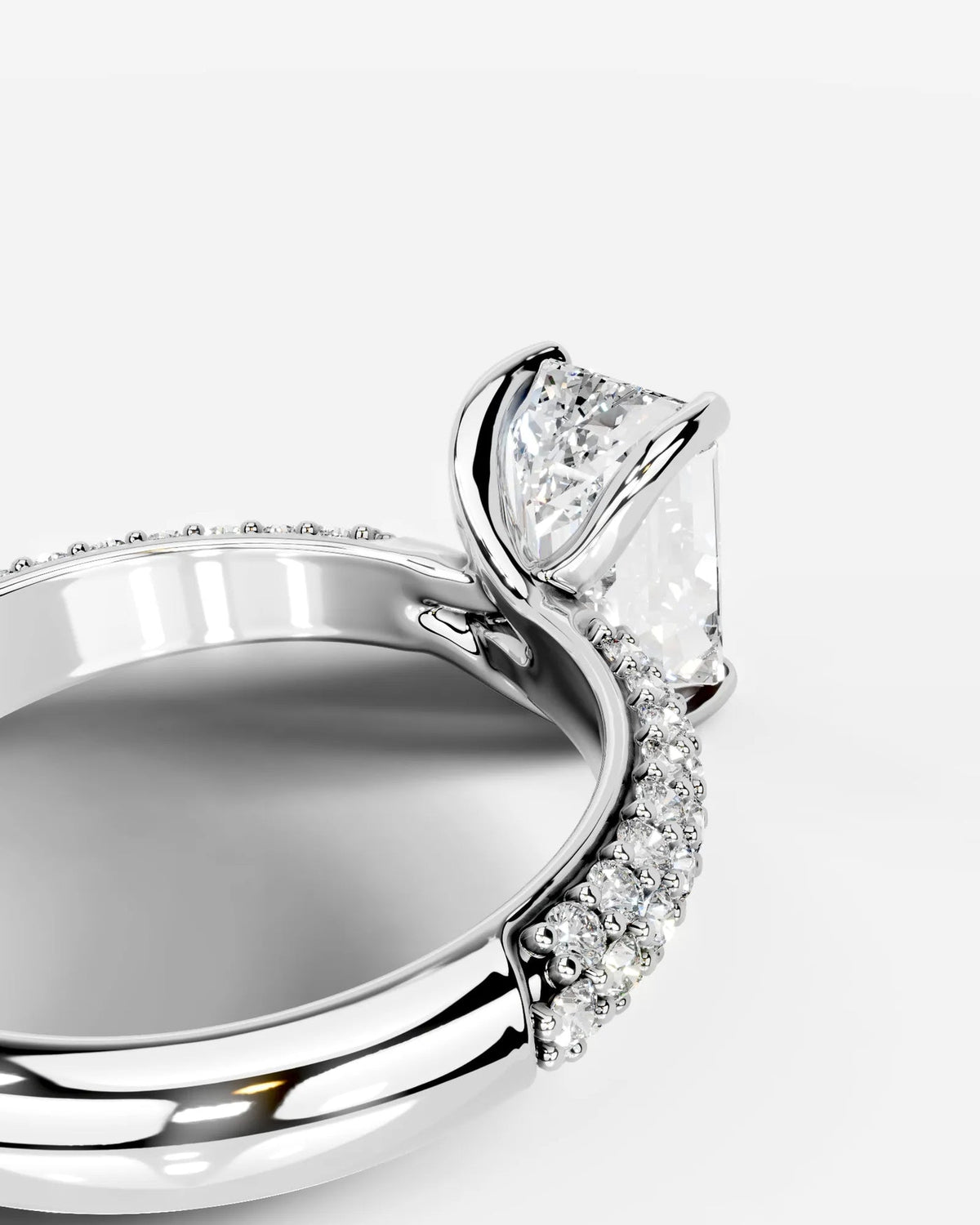 2 Carat Lab Grown Asscher Cut Diamond Ring