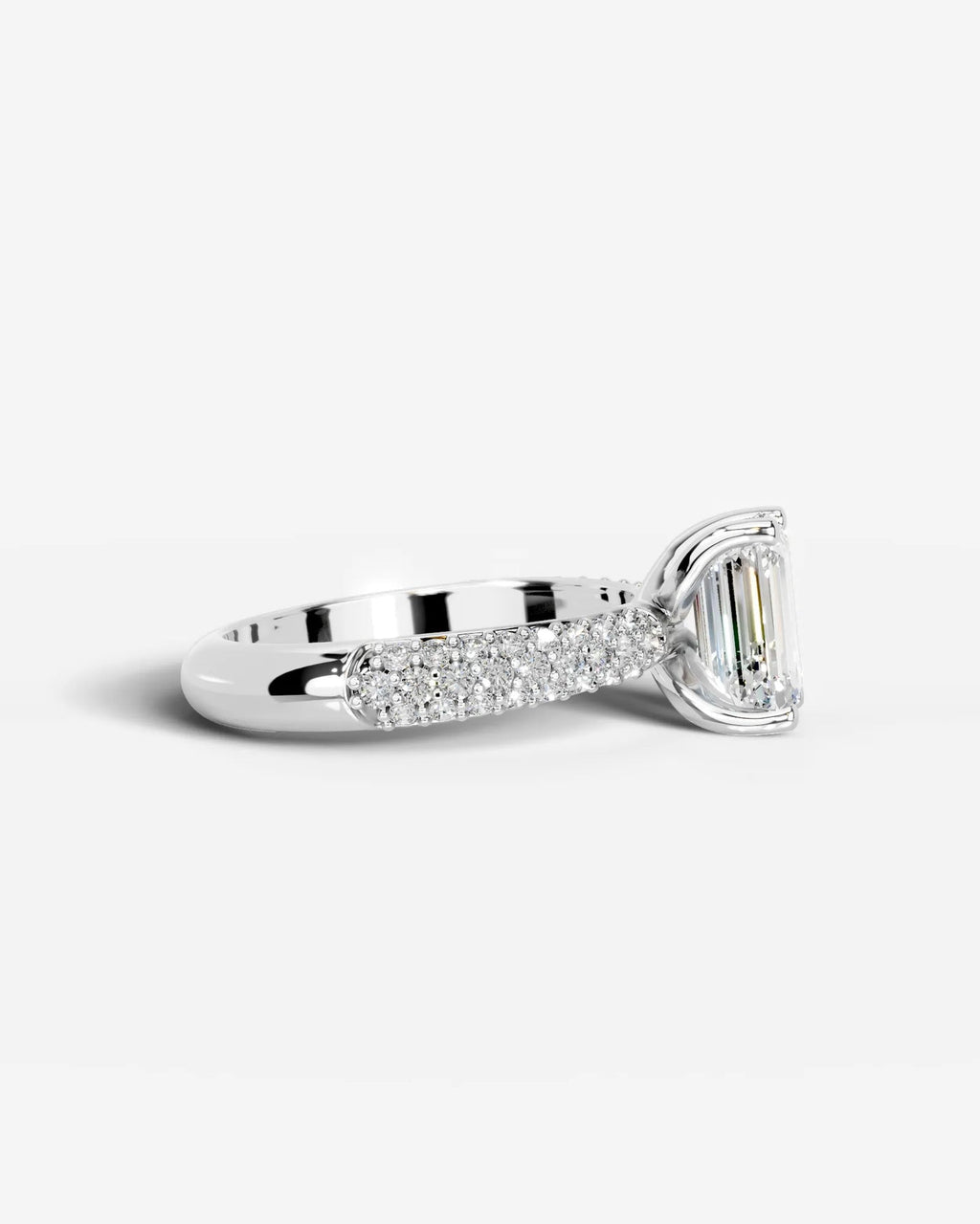2 Carat Lab Grown Asscher Cut Diamond Ring