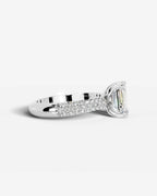 2 Carat Lab Grown Asscher Cut Diamond Ring