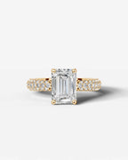 2 Carat Lab Grown Asscher Cut Diamond Ring